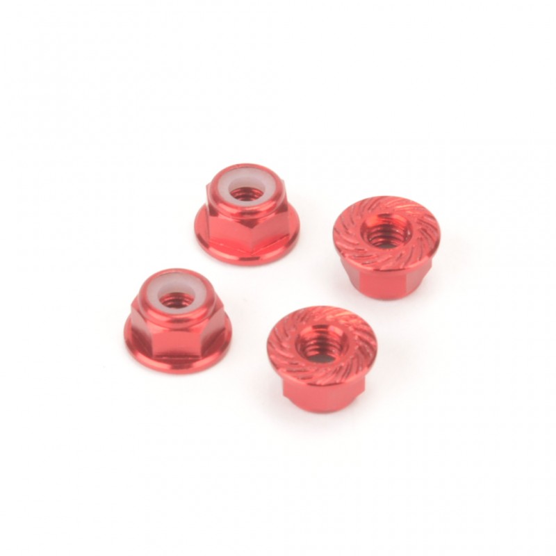 MonkeyKing M4 Nylock Serrated Wheel Nuts - Red