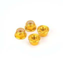 MonkeyKing M4 Serrated Nylock Wheel Nuts - Gold