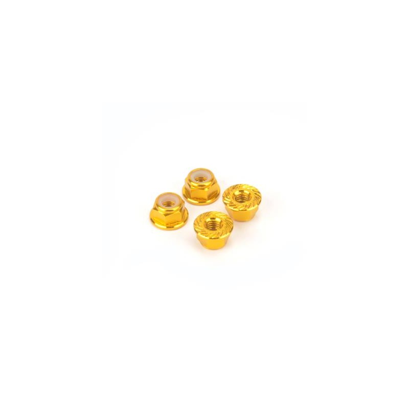 MonkeyKing M4 Serrated Nylock Wheel Nuts - Gold