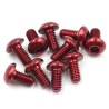 Yeah Racing Alu Button Head M3 x 6mm Screws (10pk) - Red