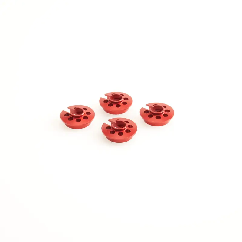CAP-14030M-4 - ALUMINIUM SHOCK SPRINGS RETAINER - 4PCS-RED