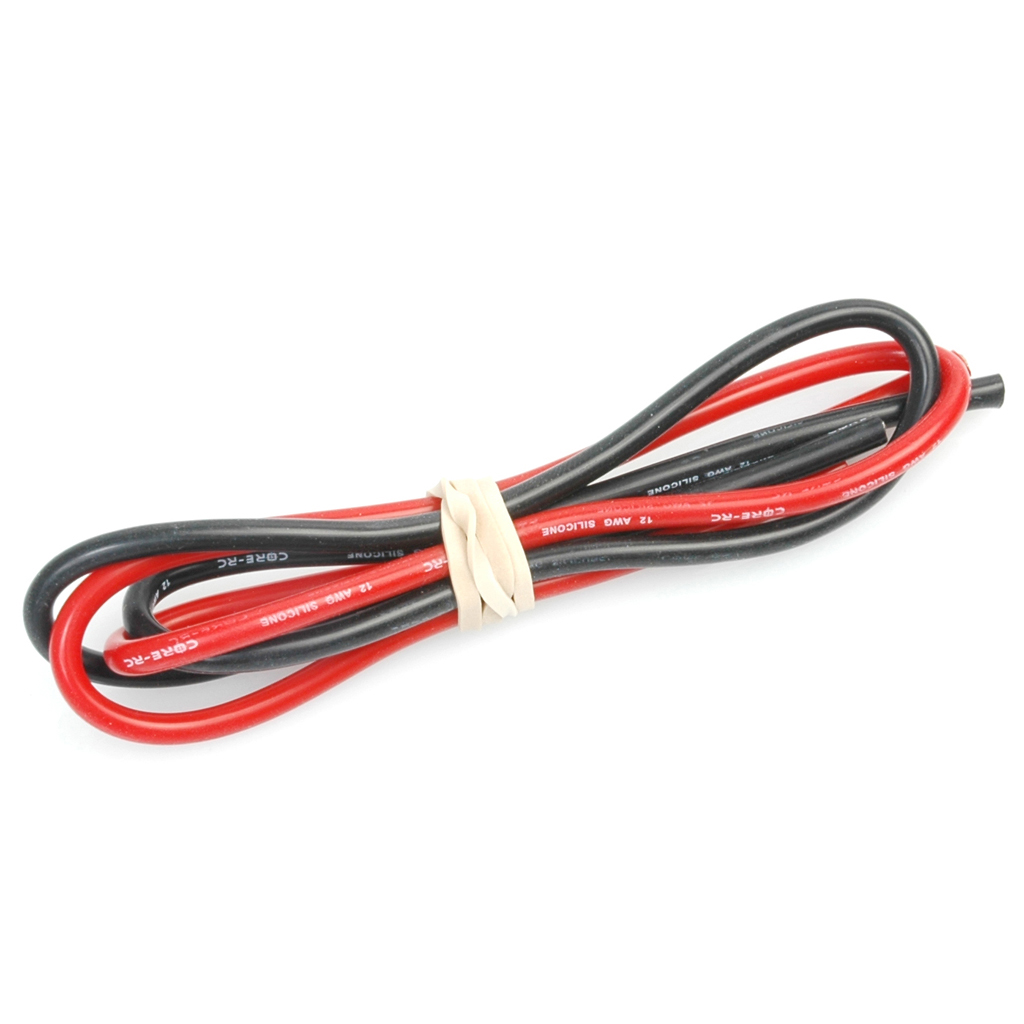 CR007 - CORE RC Silicone Wire 12g - Red/Black 2x50cm