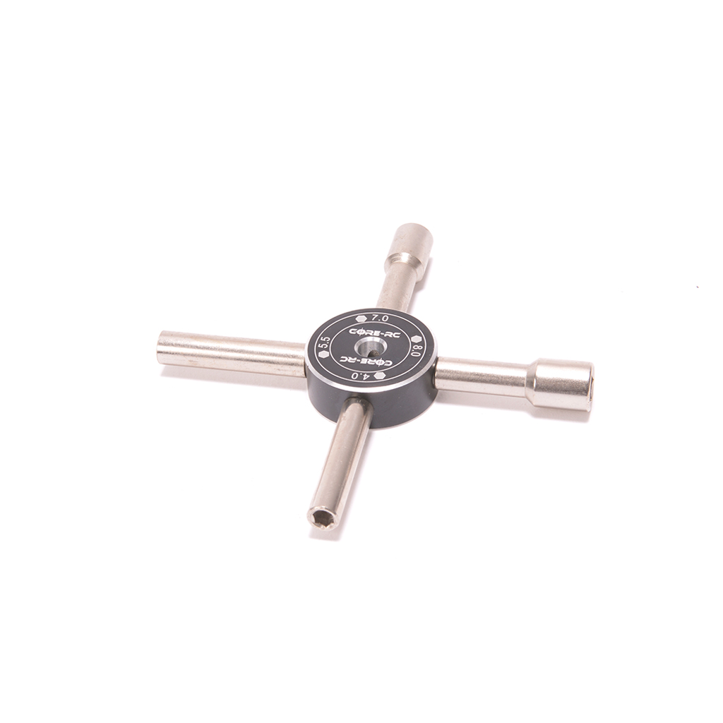 CR884 - CORE RC 4 Way Wrench Large 4.0, 5.5, 7.0, 8.0mm